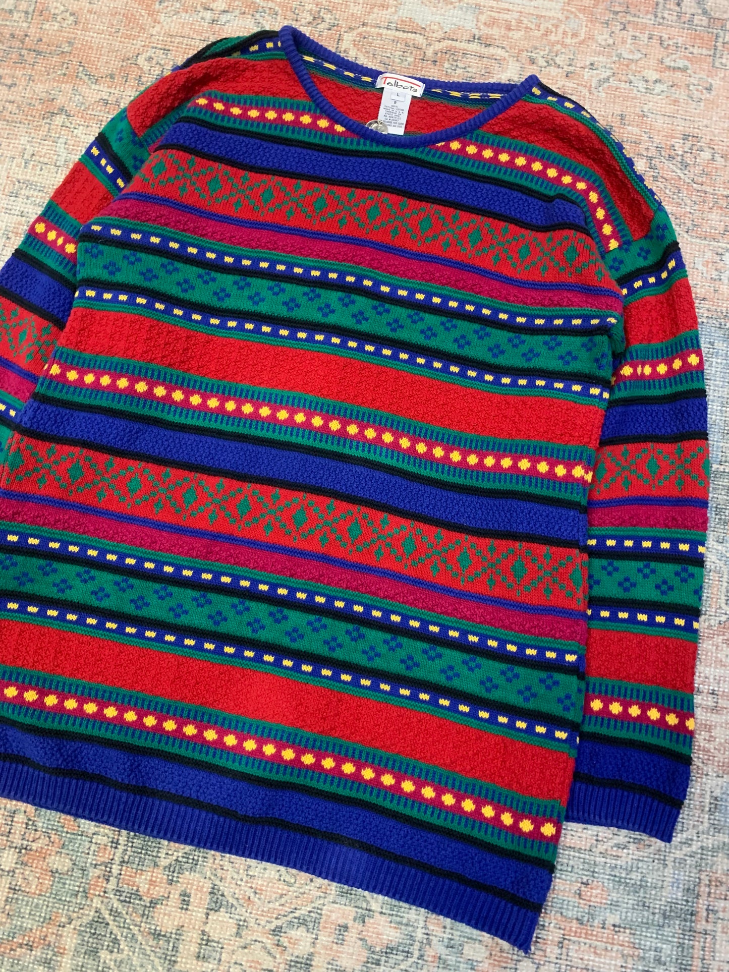 Vintage 90’s Coogi Style Women’s Sweater- Sz Lg