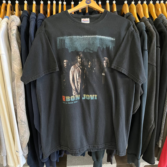Vintage Bon Jovi Rock Band Tour Tee- Sz XL
