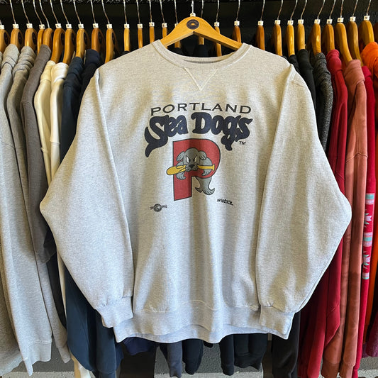 Vintage Portland Maine Sea Dogs Baseball Sweatshirt- Sz XL
