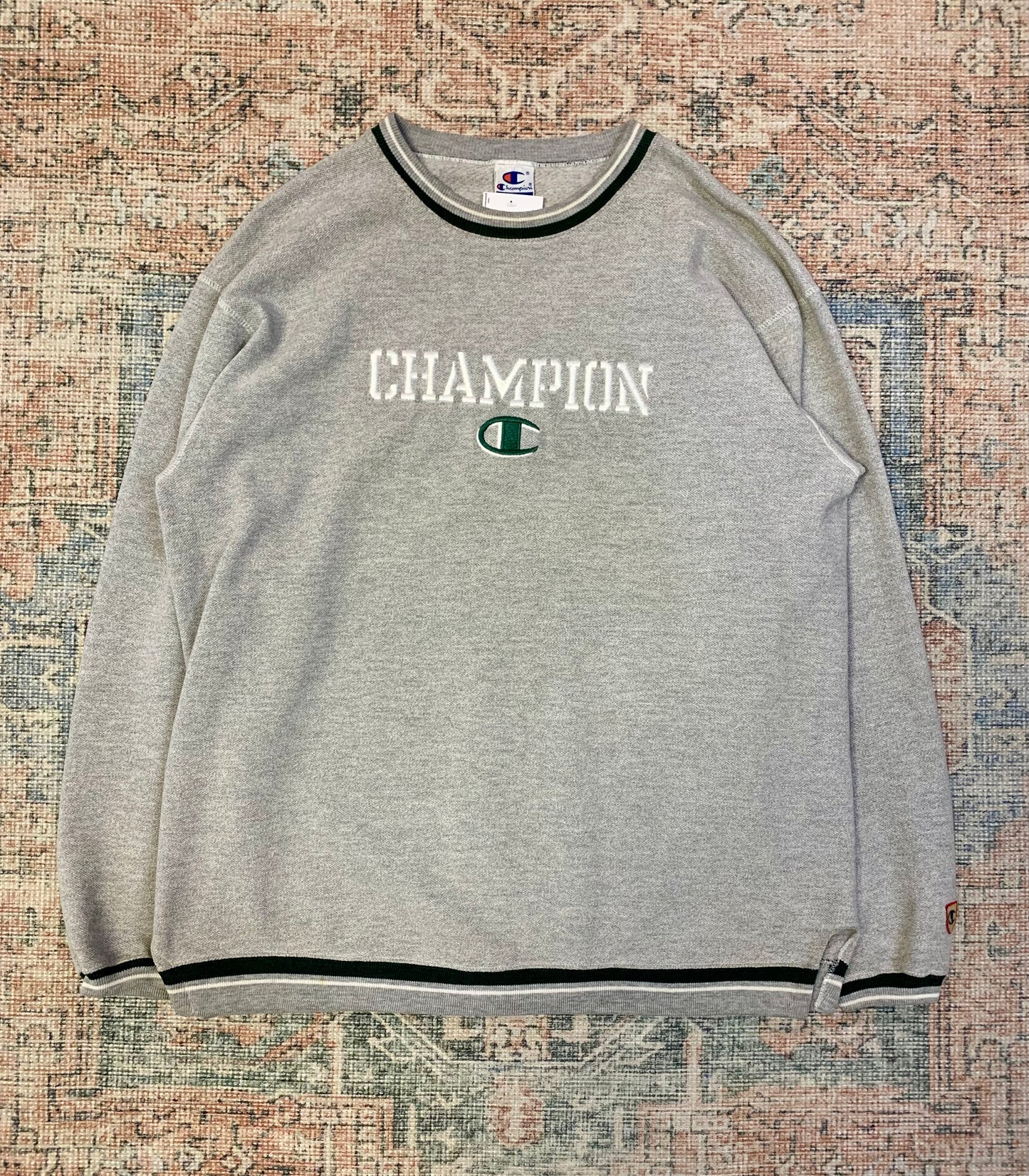 Vintage 90’s Champion Textured Sweatshirt- Sz Lg