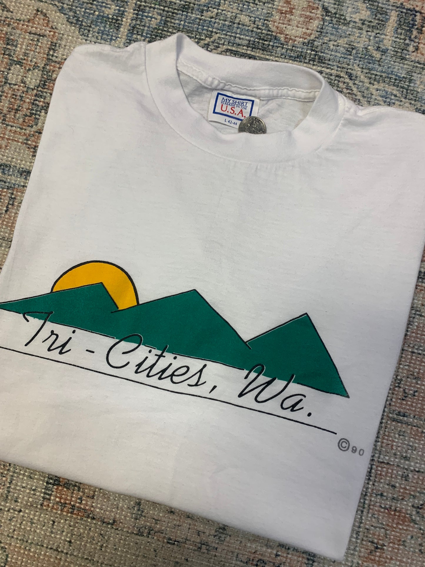 Vintage Tri Cities Washington Tee- Sz Lg