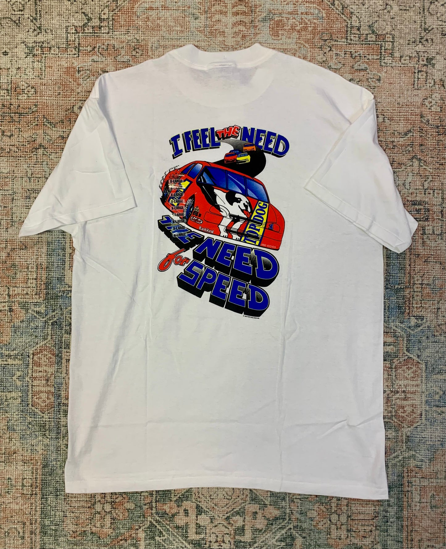 Unworn Vintage 90’s Big Dogs Racing Tee- Sz XL