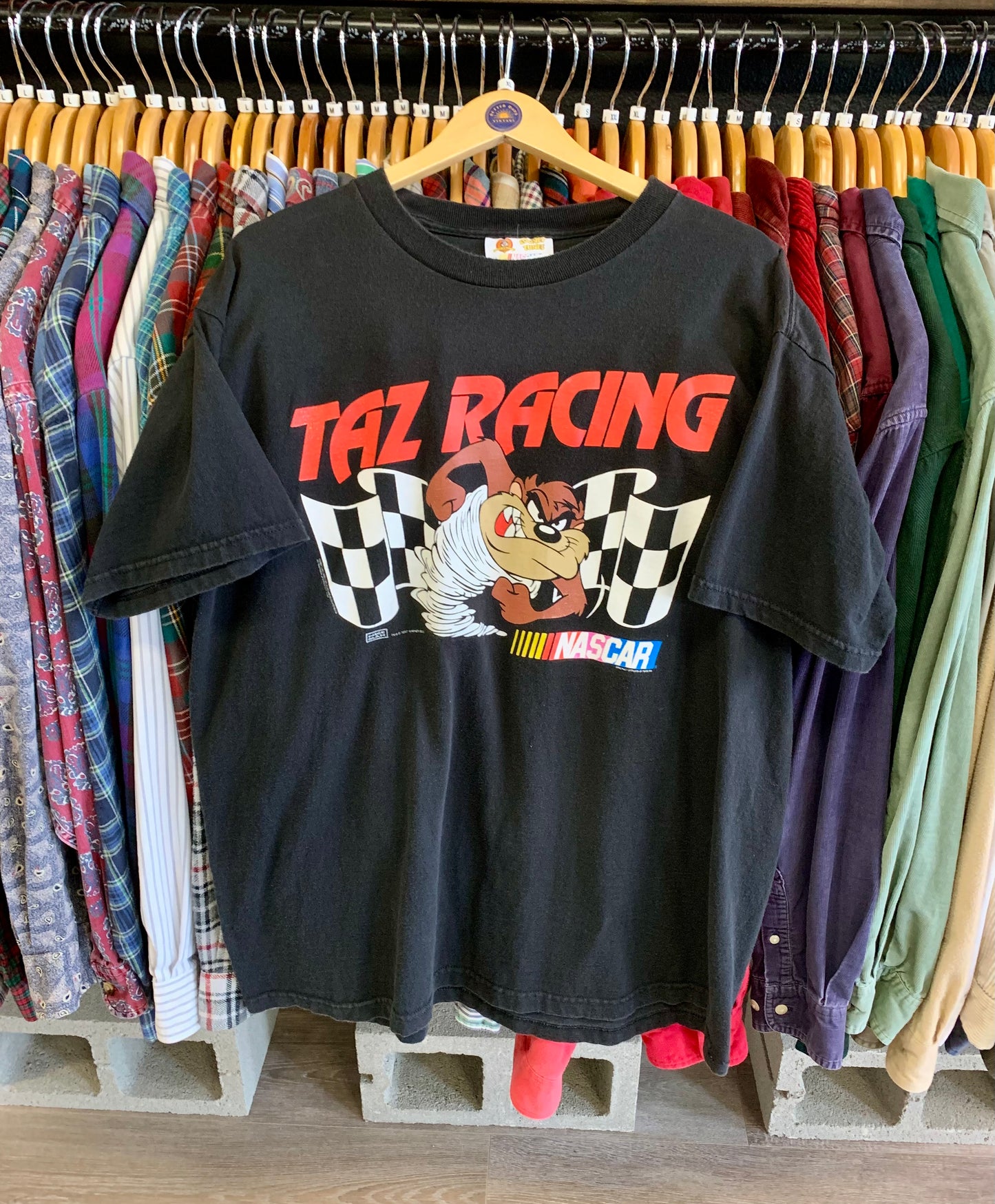 Vintage 90’s Taz Racing Looney Tunes Tee- Sz XL