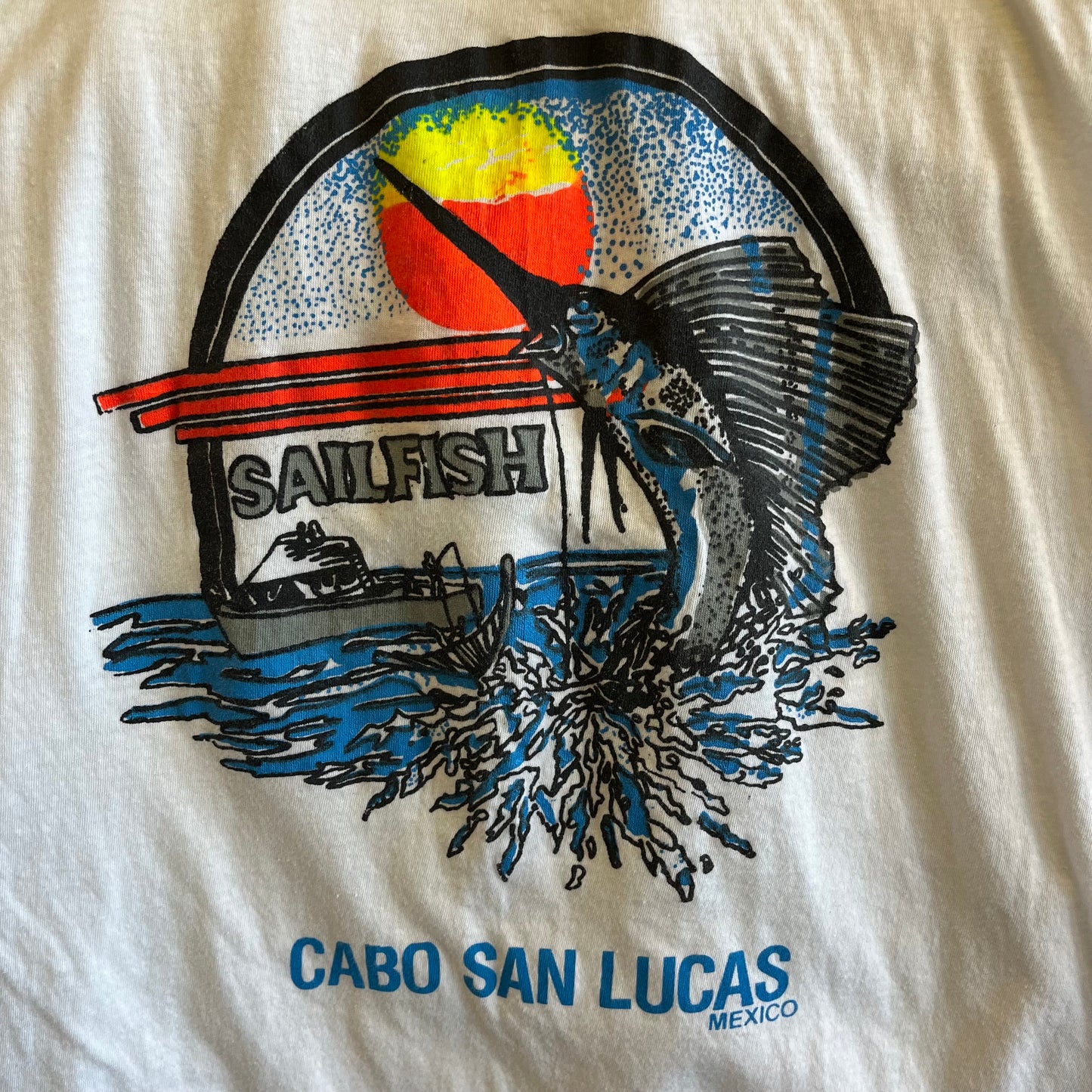 Vintage 70s/80s Cabo Fishing Tee- Sz XL