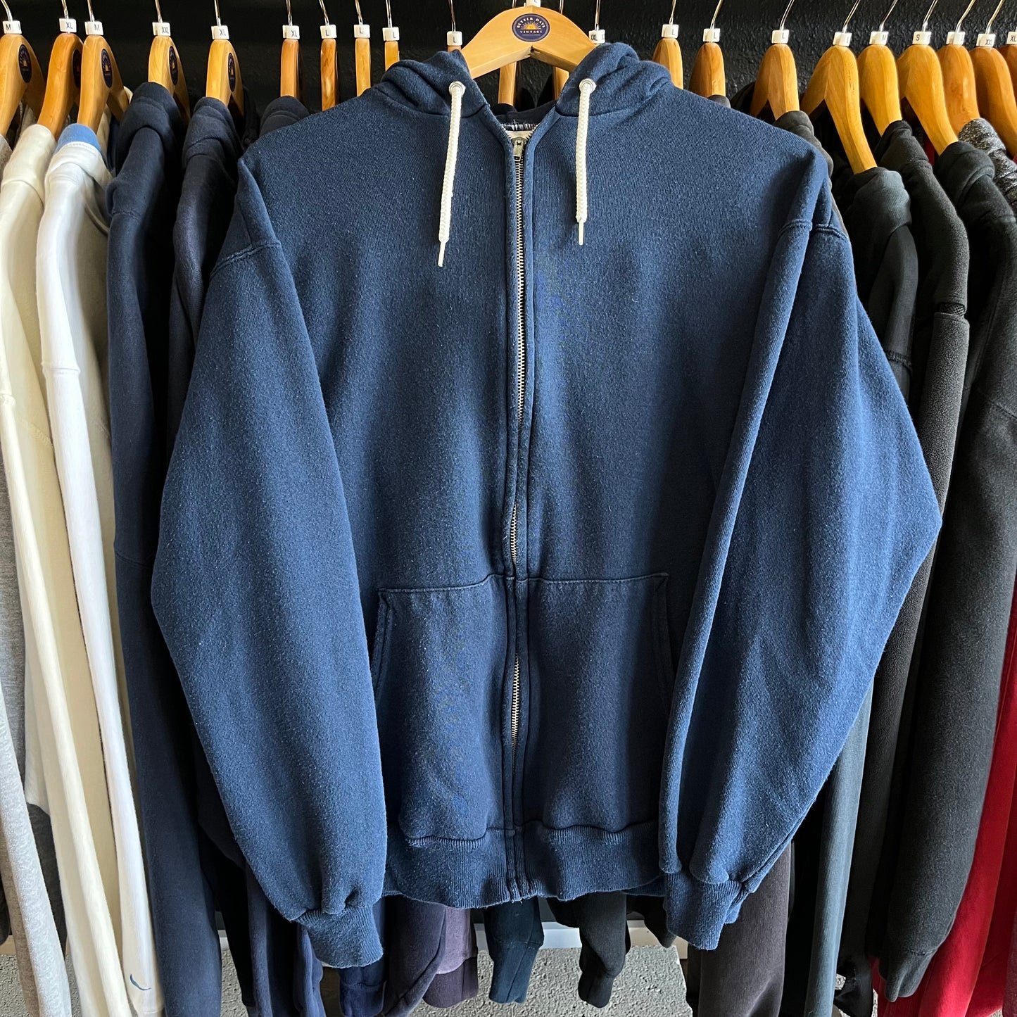 Vintage 80’s USA Made Zip Up Hoodie- Sz Lg