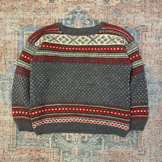 Vintage 1960’s Nordic Style Wool Sweater- Sz Med