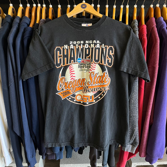 Vintage Beavers Baseball Graphic Tee- Sz Lg