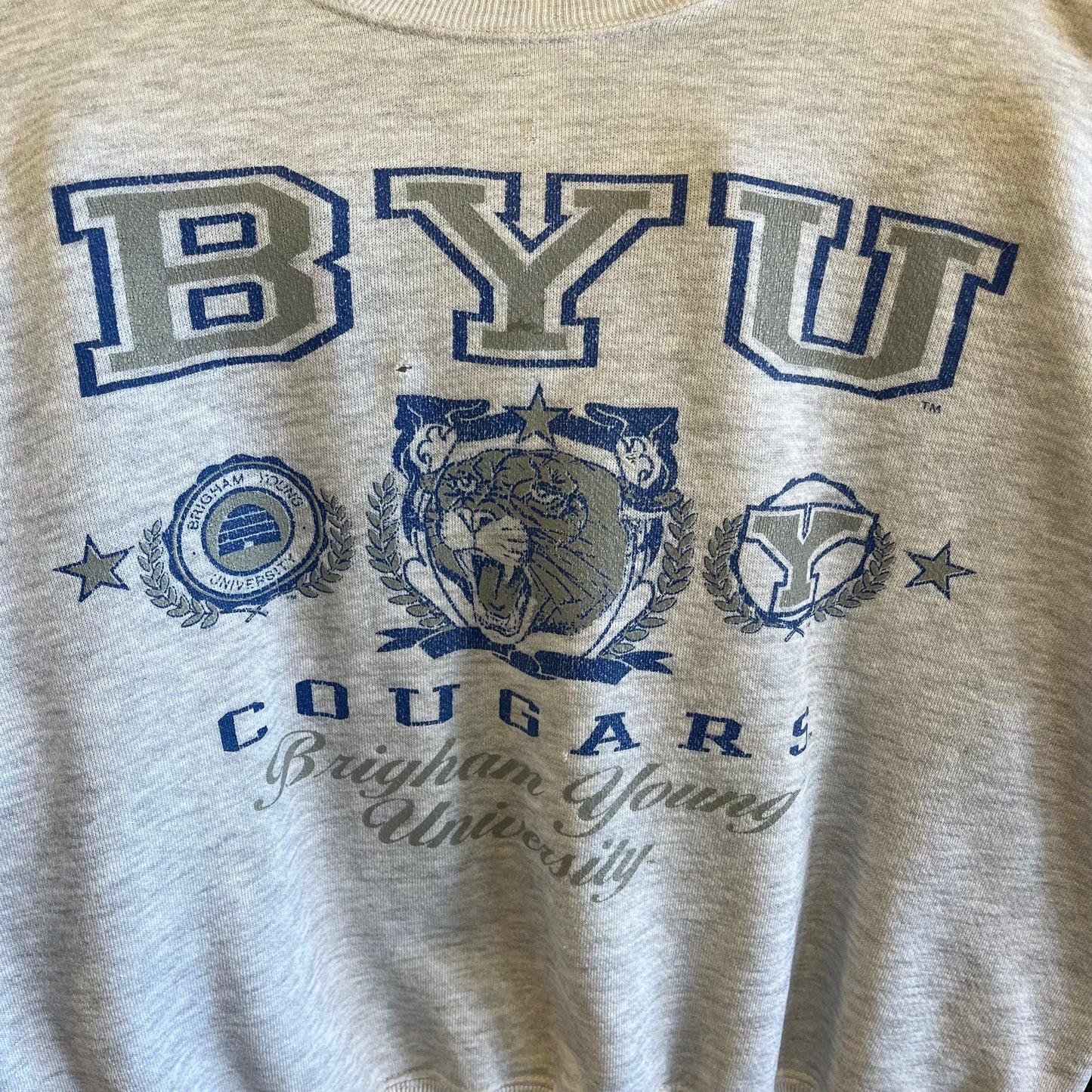 Vintage Early 90’s BYU Collegiate Crewneck Sweatshirt- Sz Med