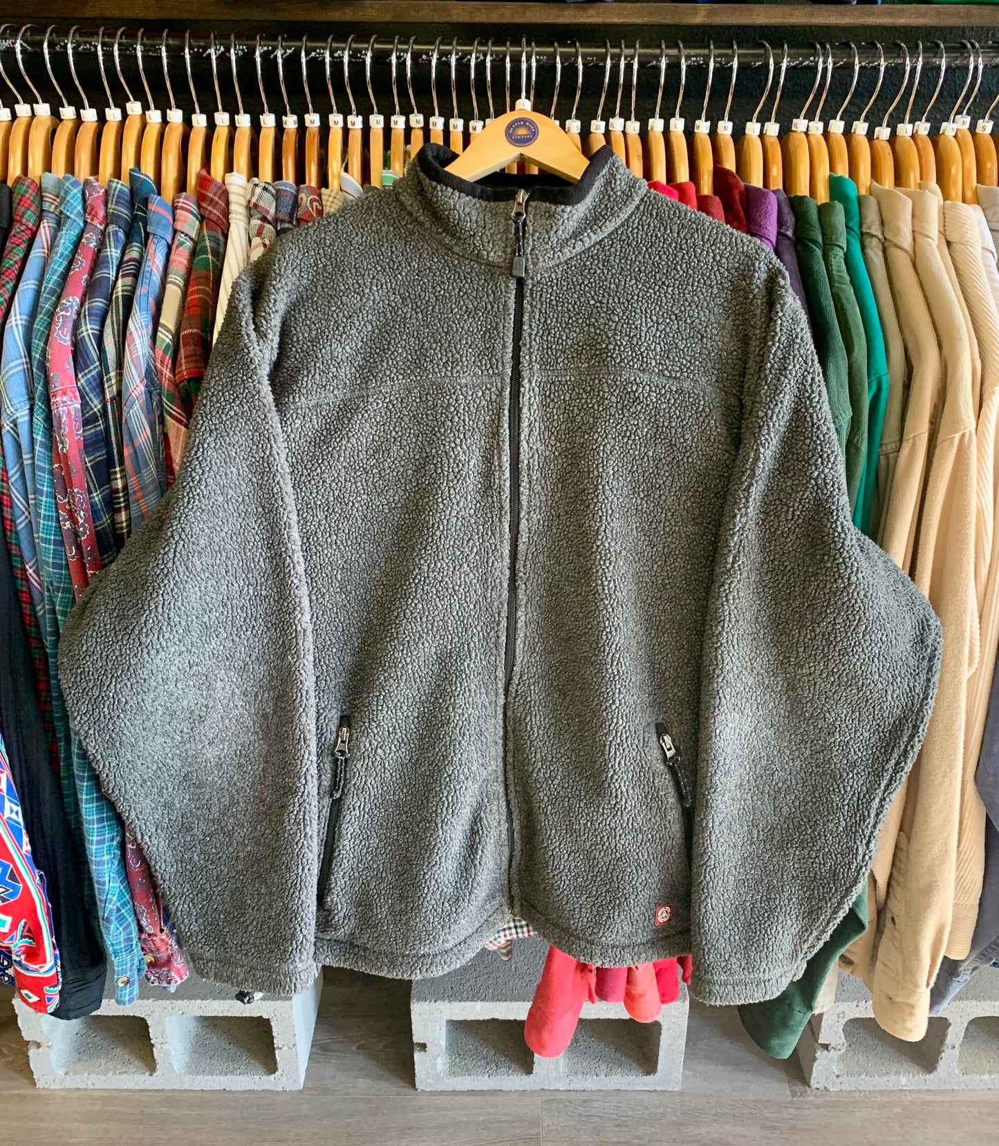 Vintage Full Zip Deep Pile Fleece Jacket- Sz Lg