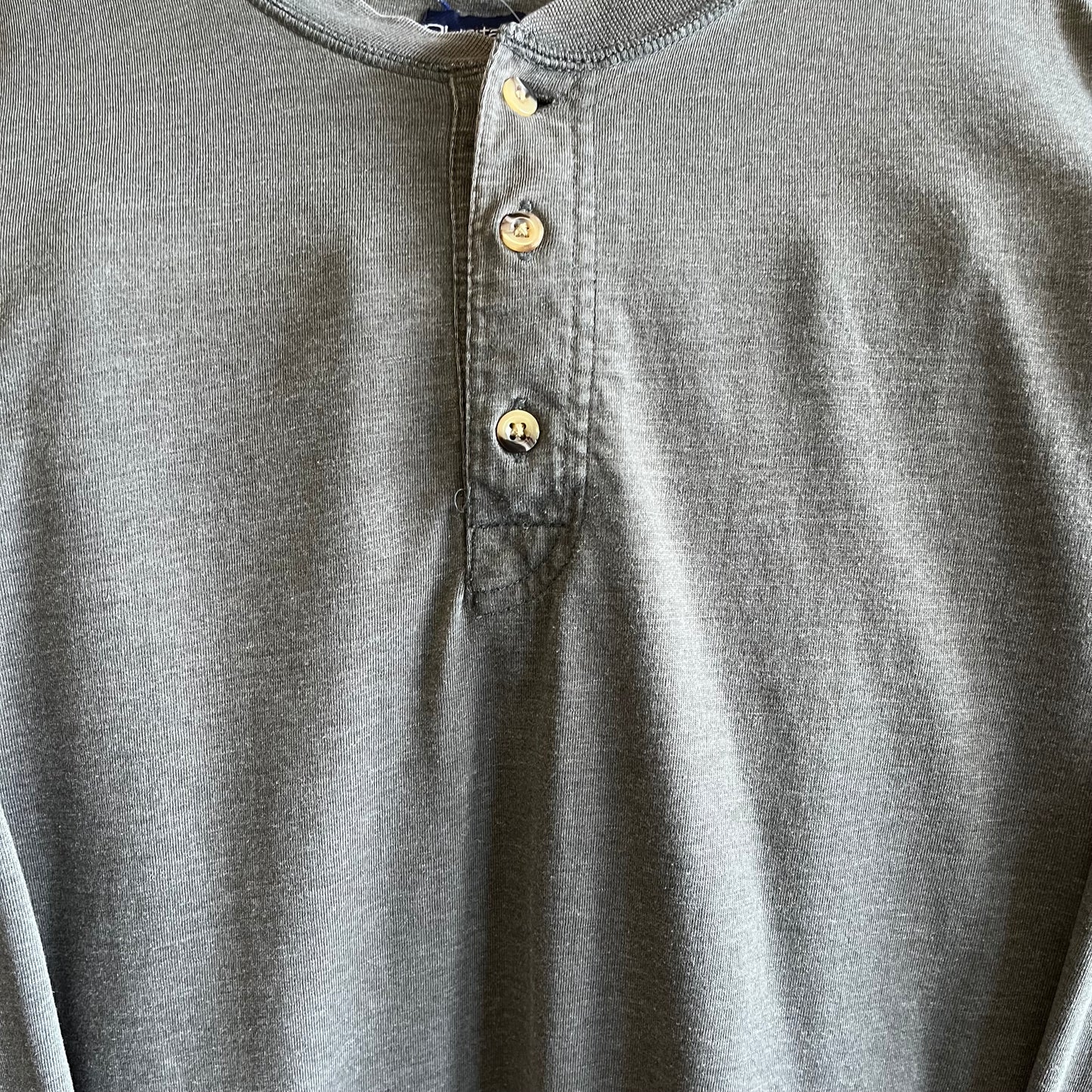 Vintage Earth Tone Henley Long Sleeve Shirt- Sz XL