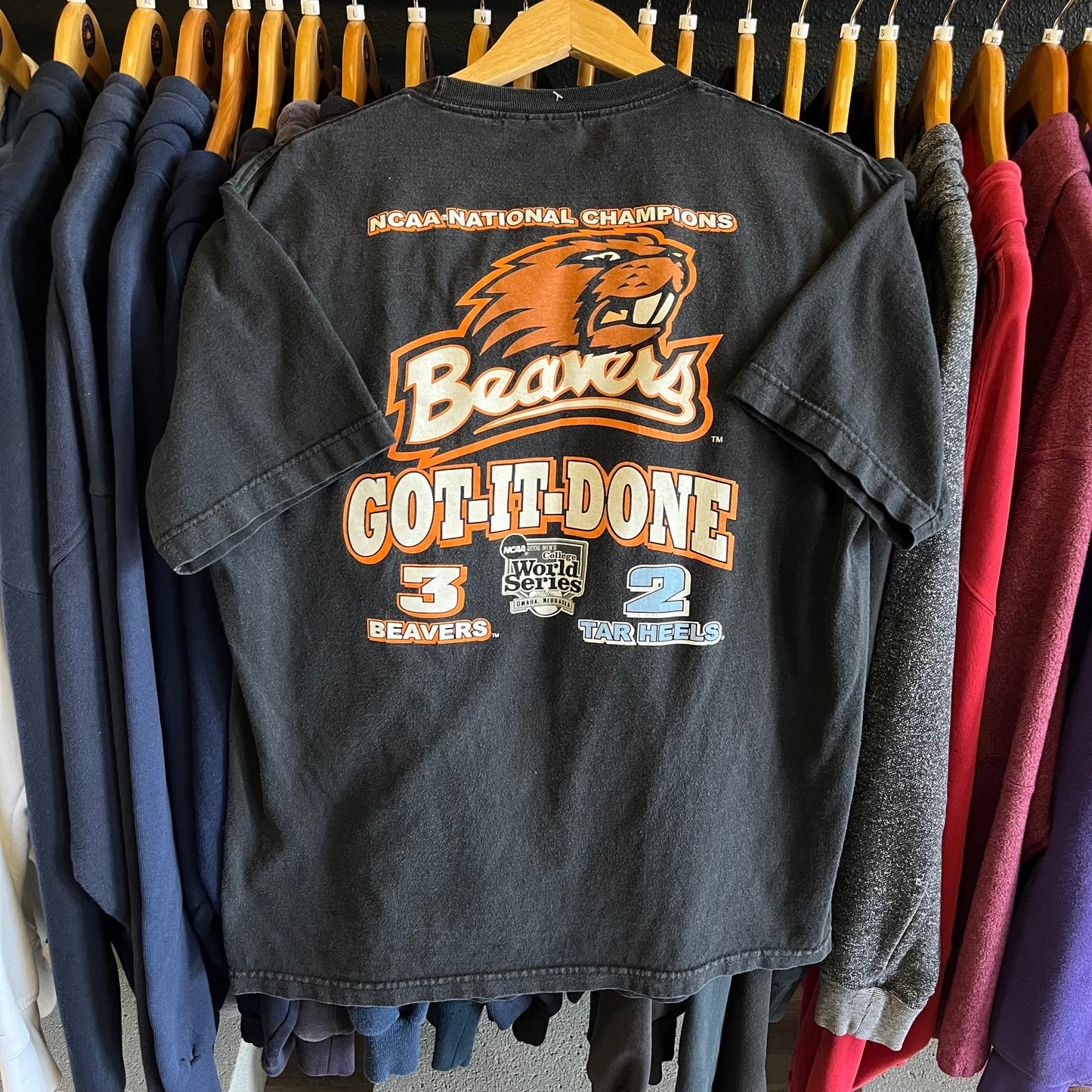 Vintage Beavers Baseball Graphic Tee- Sz Lg
