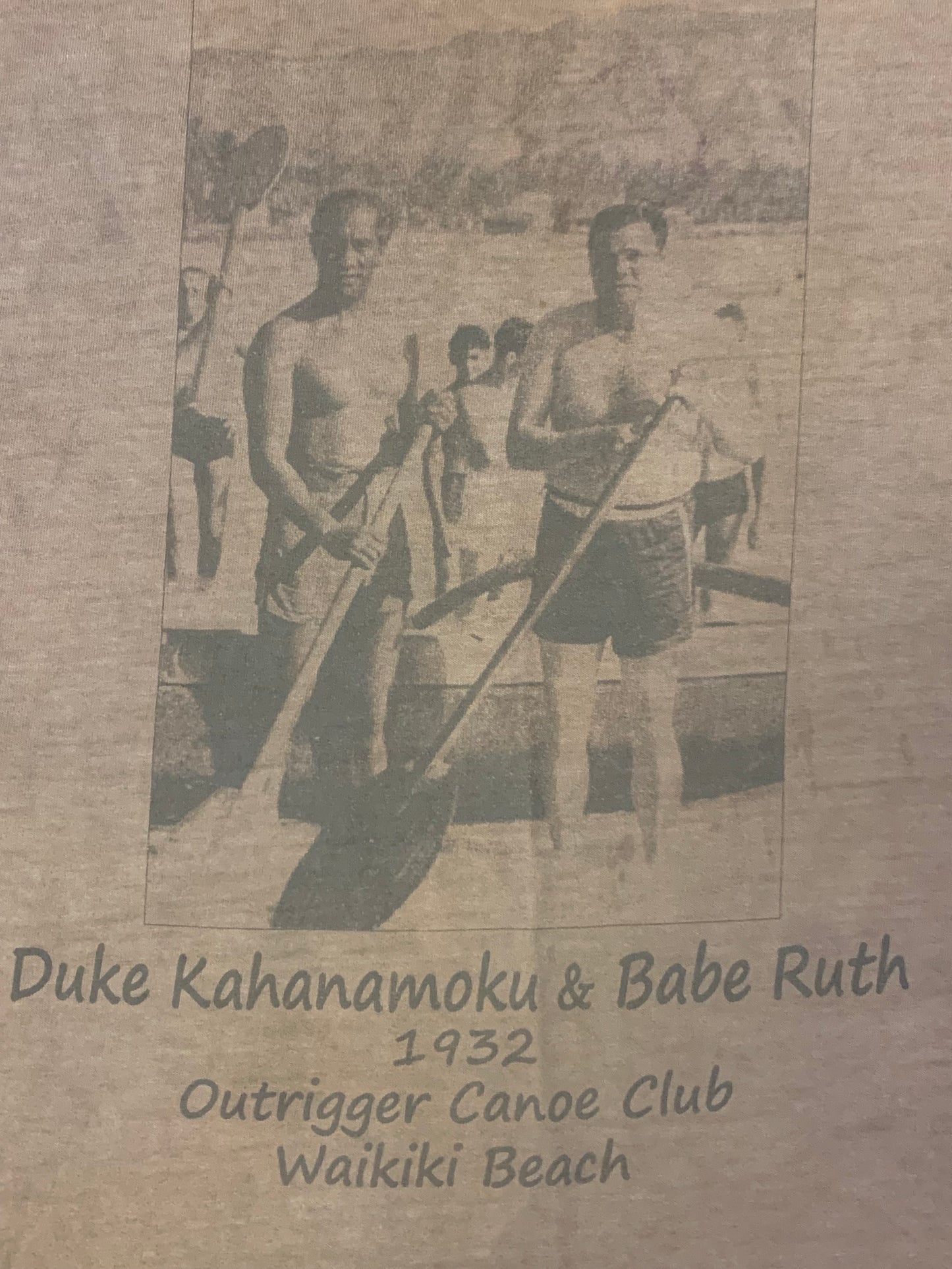 Vintage Duke Kahanamoku x Babe Ruth Tee- Sz XL