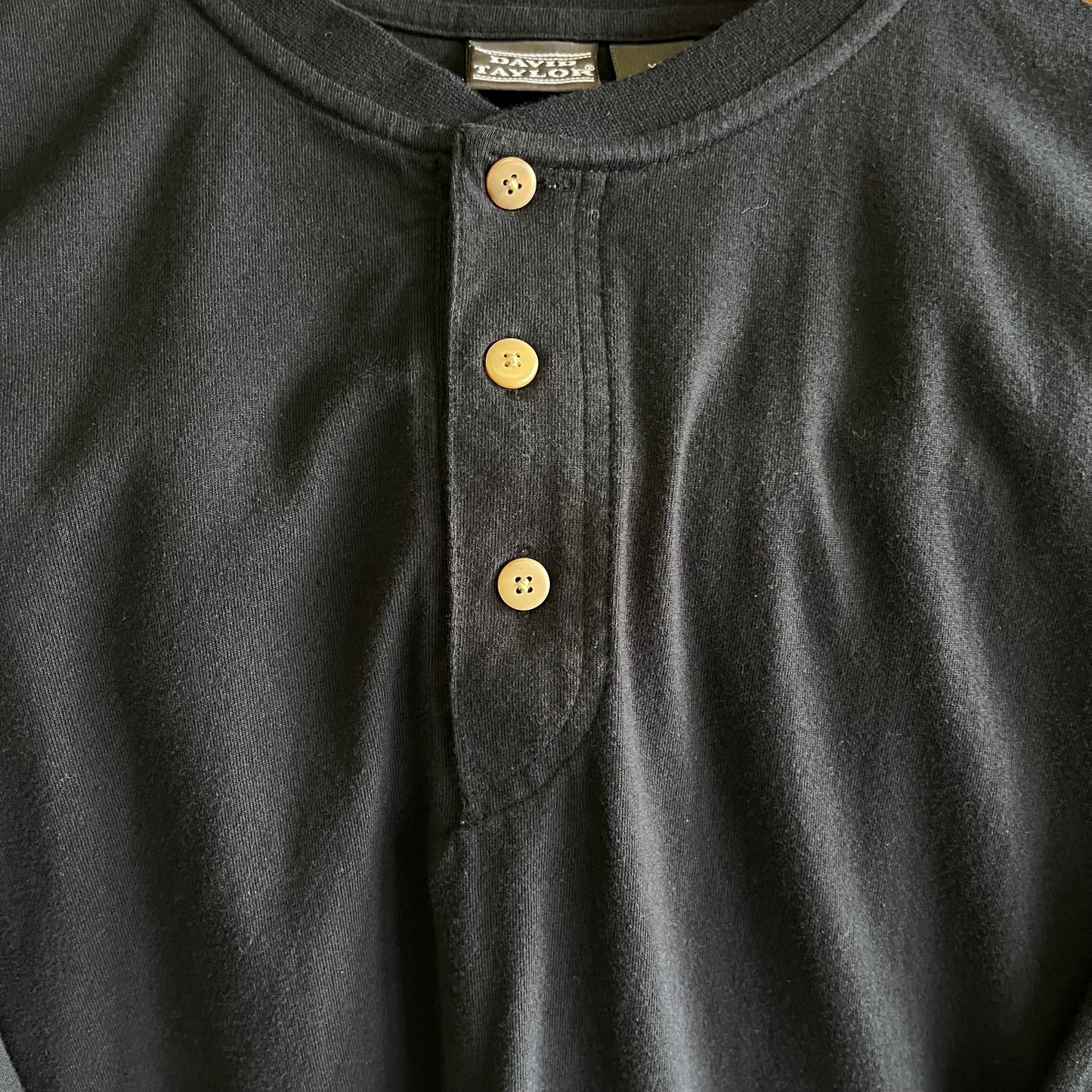 Vintage Knit Henley Long Sleeve Shirt- Sz XL