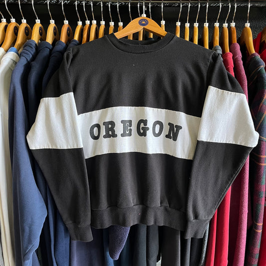 Vintage 70s/80s Color Block University of Oregon Sweatshirt- Sz Sm