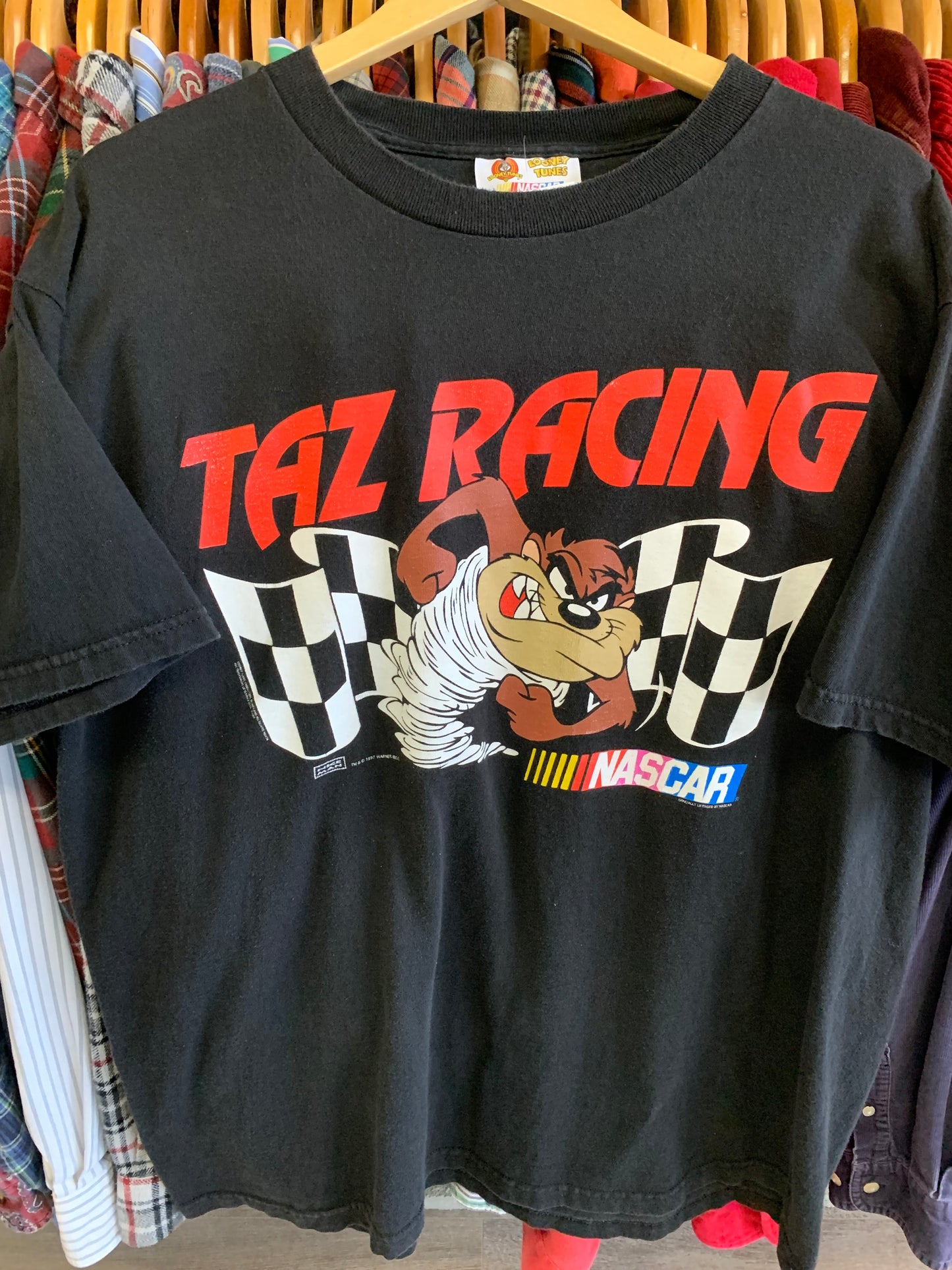 Vintage 90’s Taz Racing Looney Tunes Tee- Sz XL