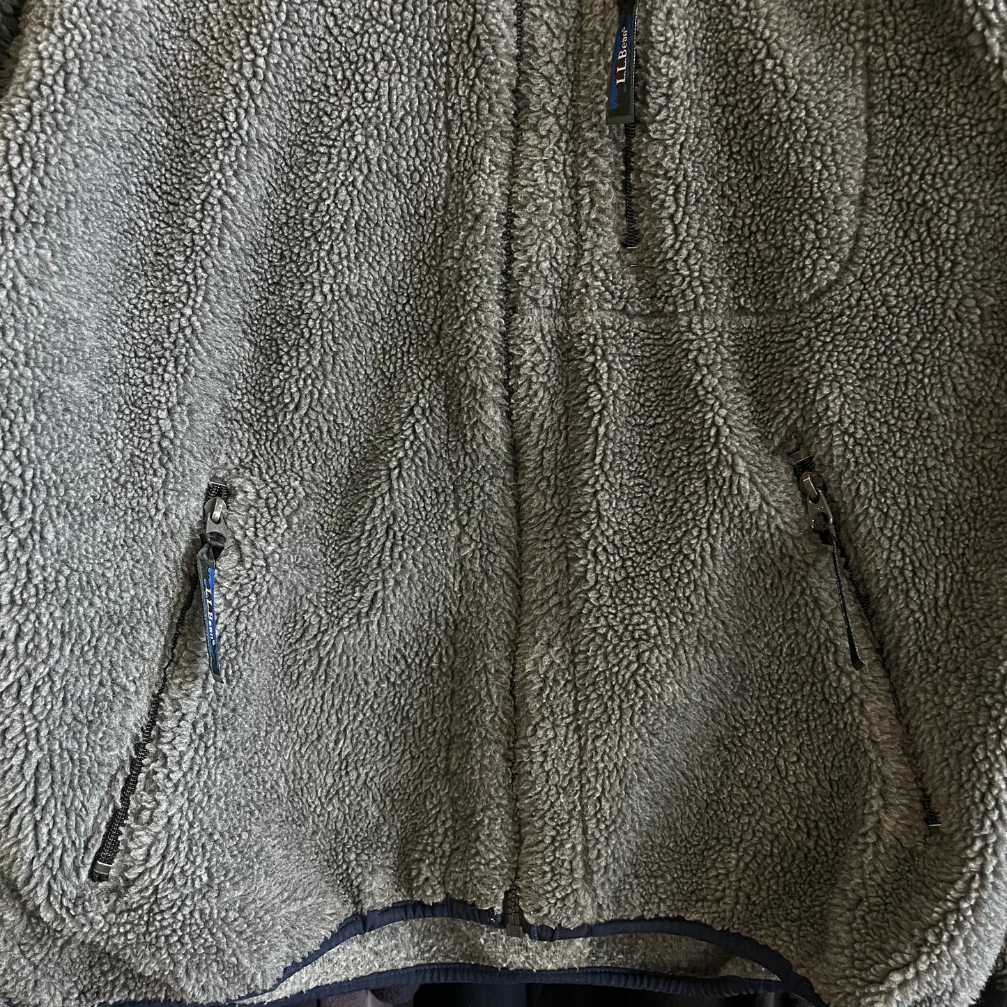 Vintage 80’s USA Made LL Bean “Deep Pile” Fleece Zip Up Jacket- Sz Women’s Lg