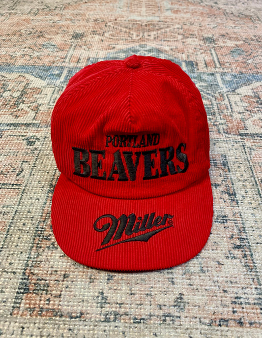 Vintage 90’s Portland Beavers Minor League Baseball Corduroy Snapback Hat