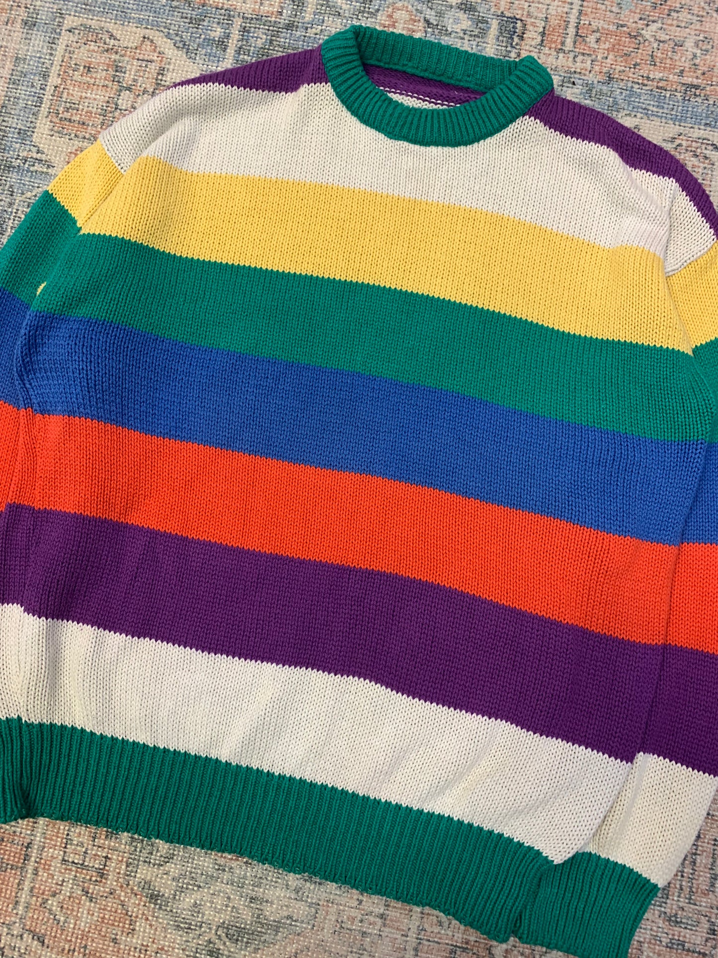 Vintage 80’s Striped Sweater- Sz Lg