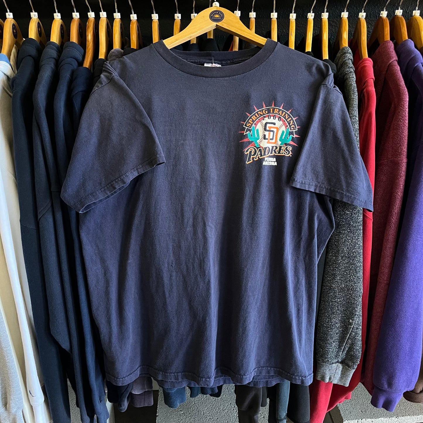 Perfectly Distressed Vintage Padres Tee- Sz Lg