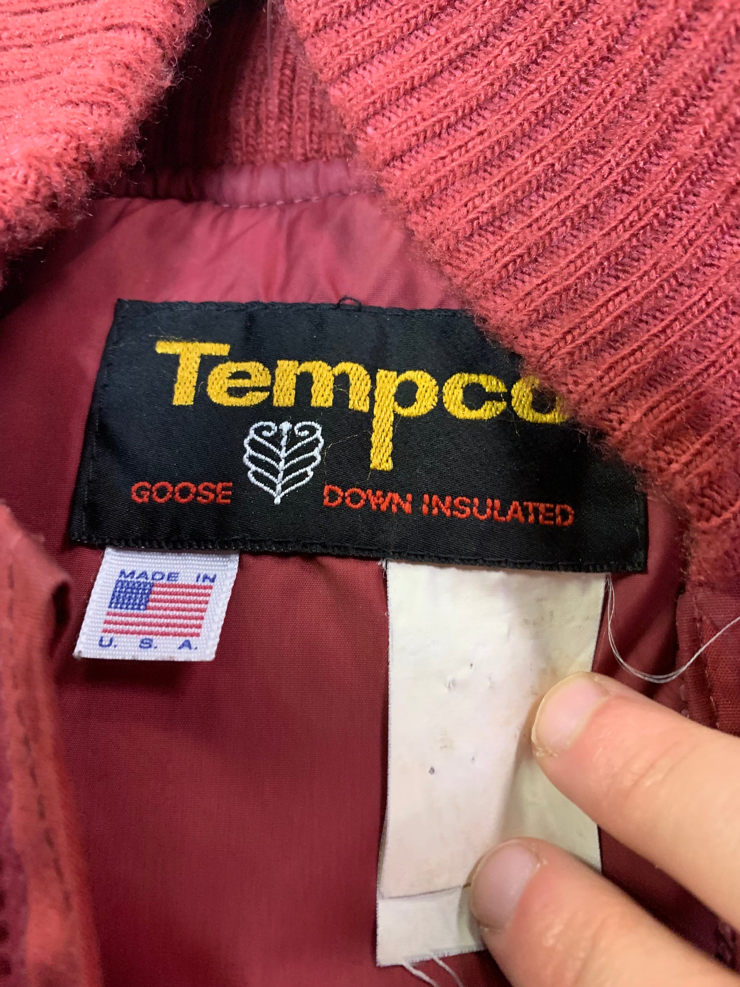 Vintage Down Fill Puffer Bomber Jacket- Sz Lg