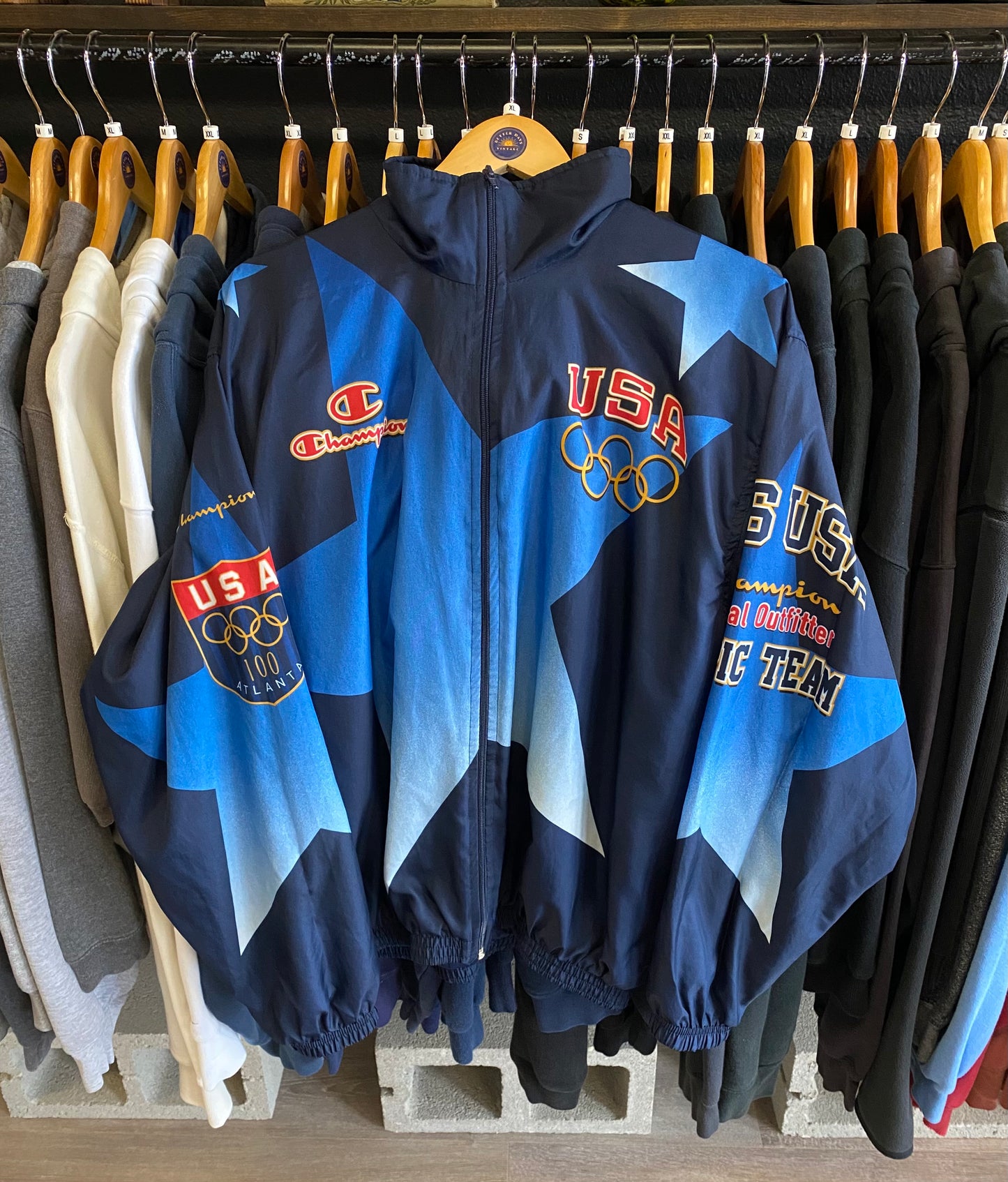 Vintage 1996 Champion USA Olympic Team Torch Ceremony Jacket- Sz XL