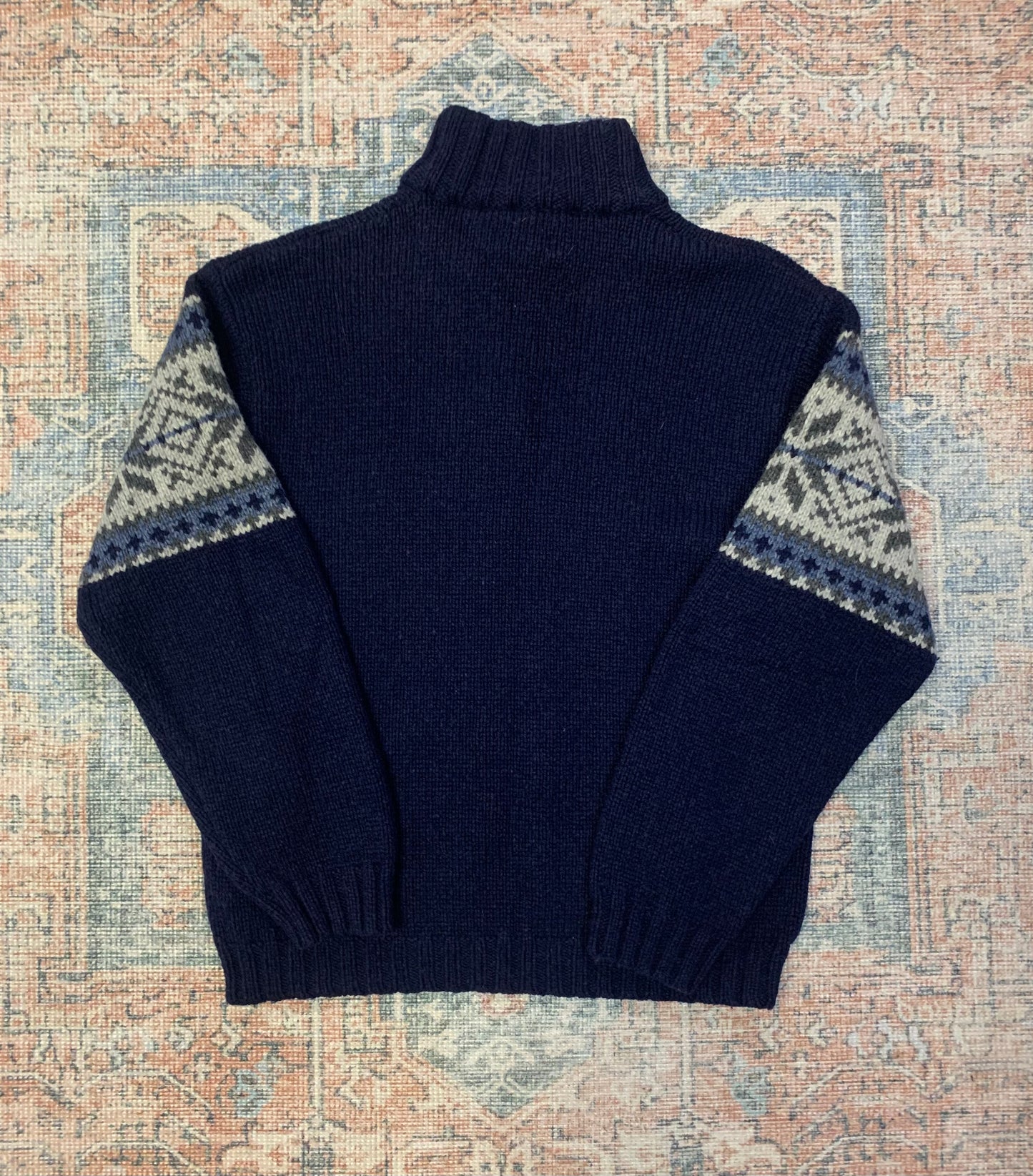 Vintage 1/4 Zip Wool Blend Sweater- Sz Lg