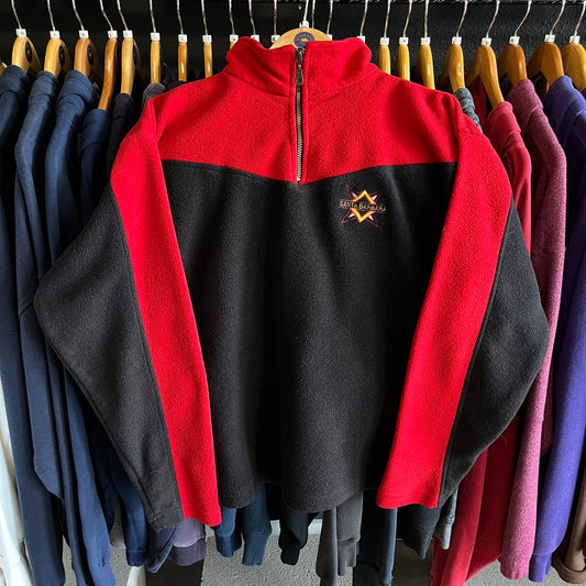 Vintage 90’s Color Block Quarter Zip Fleece- Sz Med