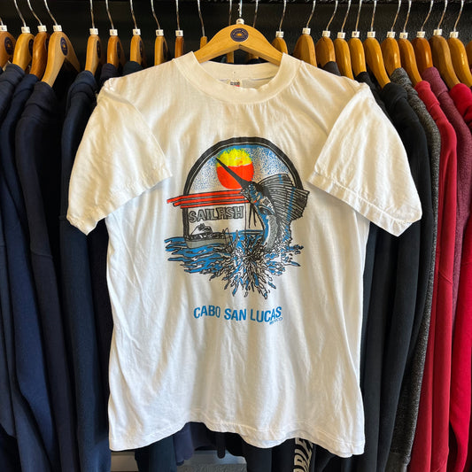 Vintage 70s/80s Cabo Fishing Tee- Sz XL