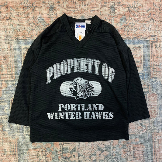 Vintage 90’s Portland Winterhawks Hockey Jersey- Youth Med