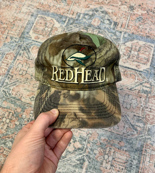 Vintage 90’s Red Head Hunting Camo Snapback Hat