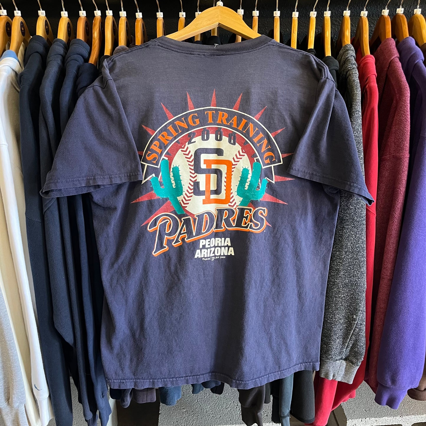 Perfectly Distressed Vintage Padres Tee- Sz Lg