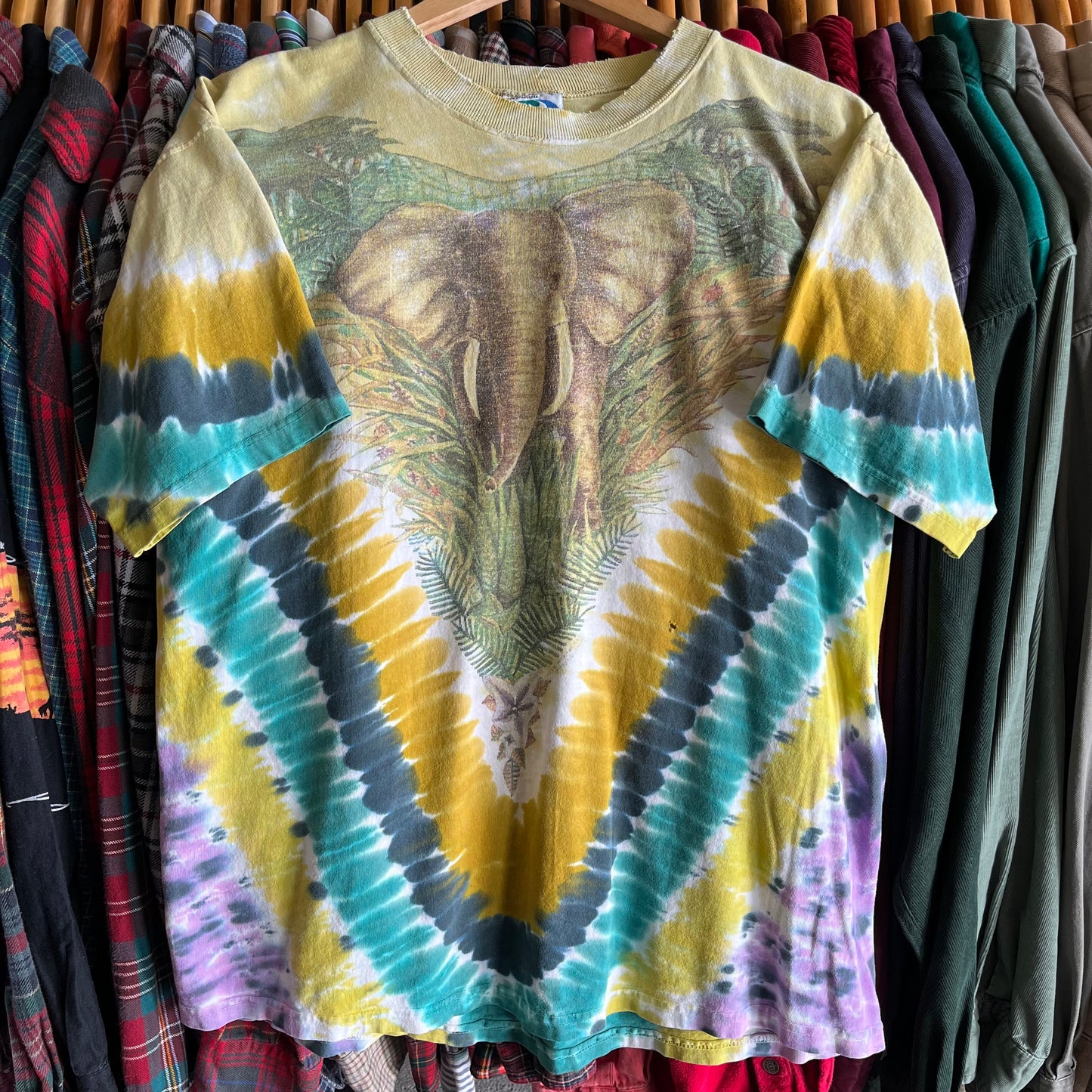 Vintage 90’s Liquid Blue Brand All Over Print Nature Tee- Sz Lg