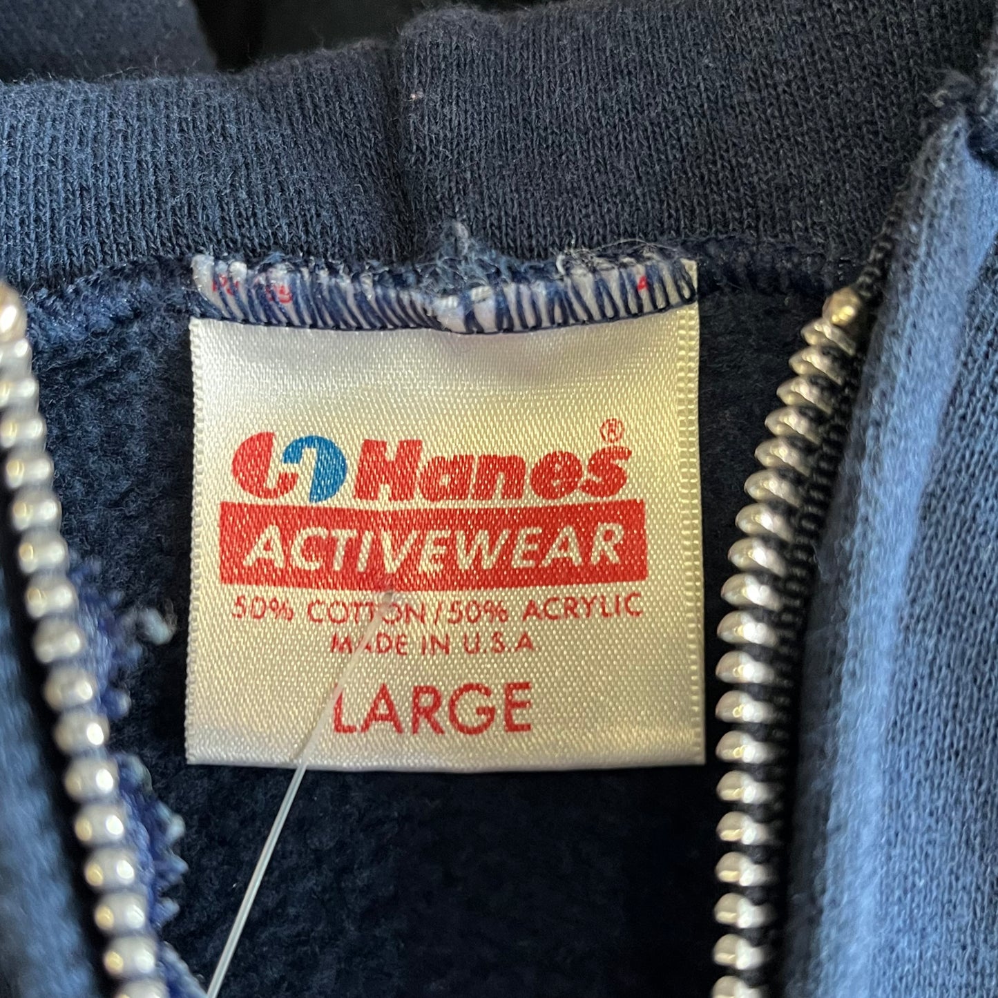Vintage 80’s USA Made Zip Up Hoodie- Sz Lg