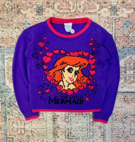 Vintage 90’s Little Mermaid Kid’s Sweater- Youth Small