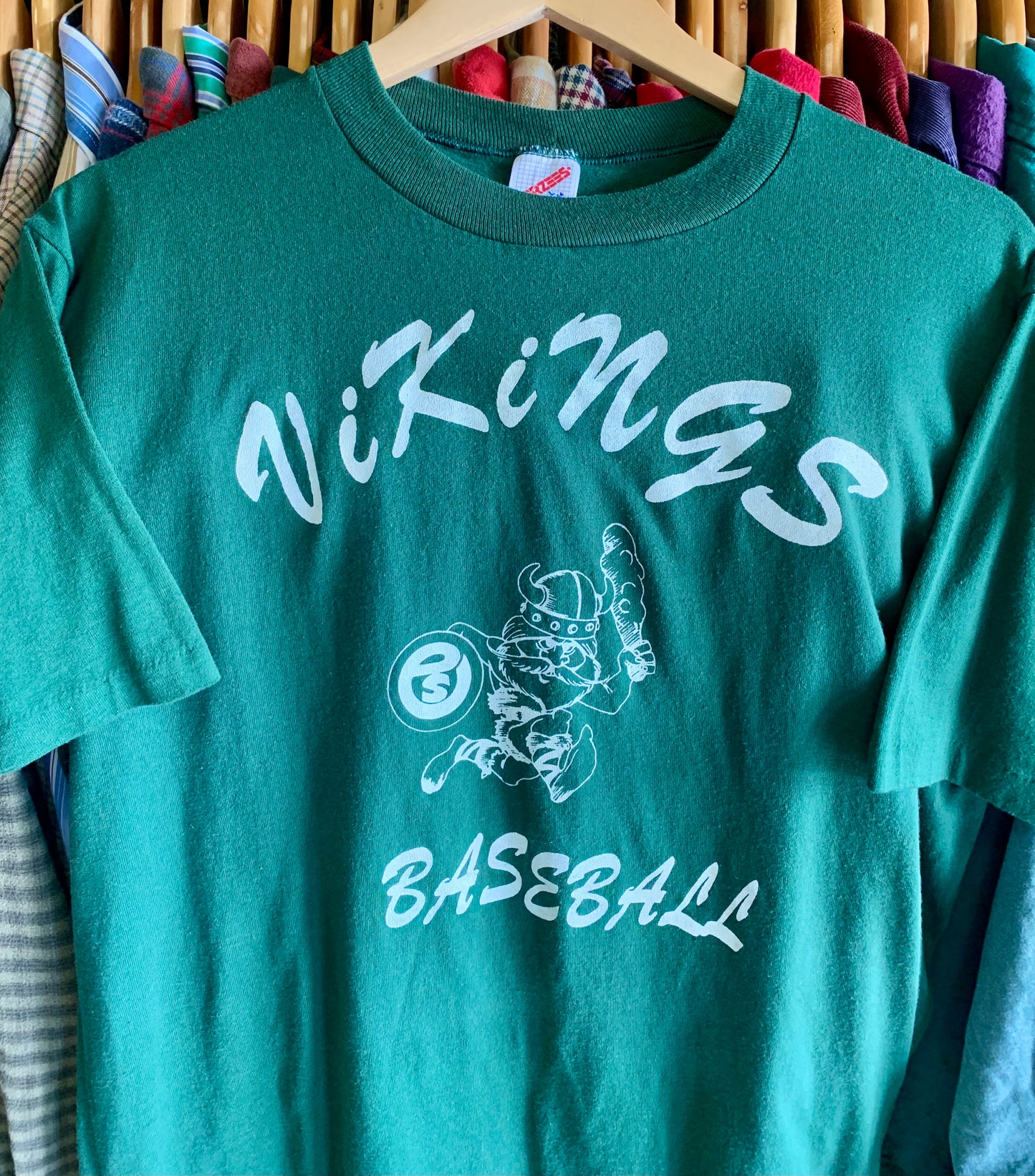 Vintage 80’s Portland State Baseball Tee- Sz Lg