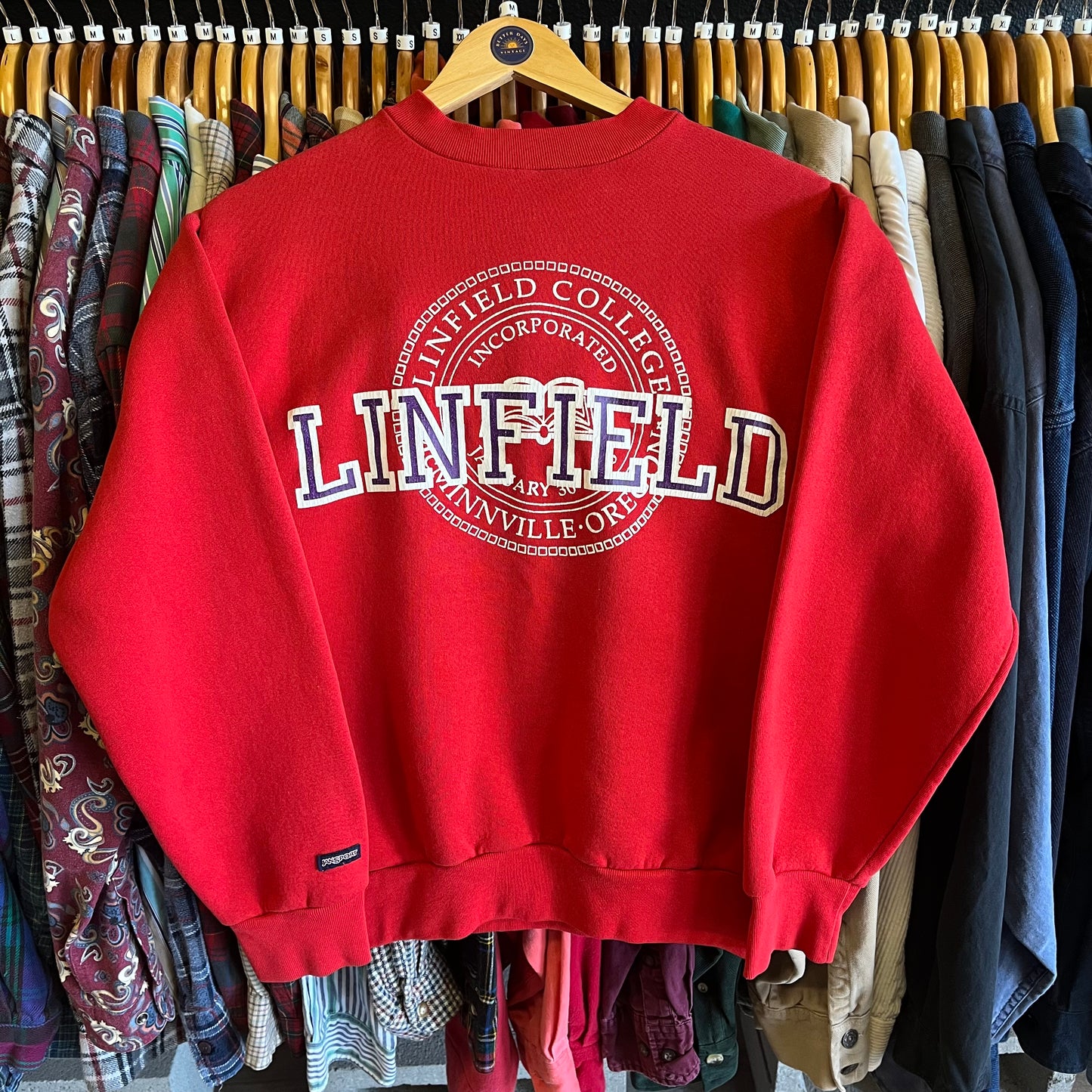 Vintage 90’s Linfield College Sweatshirt- Sz Med