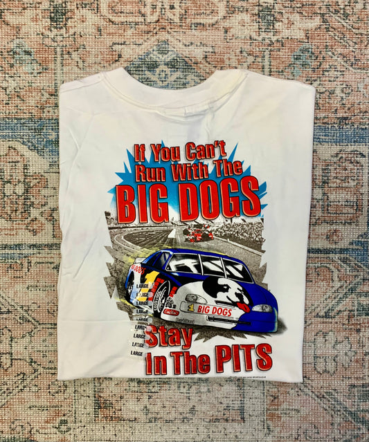 Unworn Vintage 90’s Big Dogs Racing Tee- Sz Lg