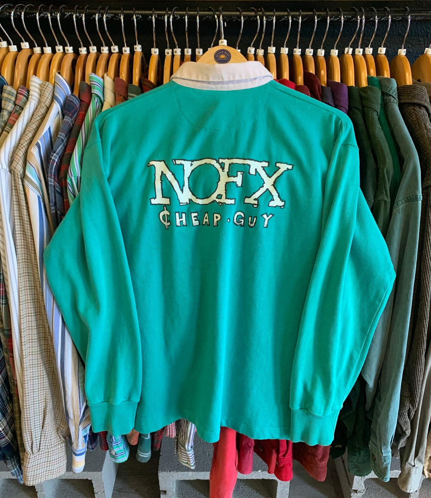 Vintage 90’s NOFX Punk Rock Band Rugby Shirt- Sz Lg
