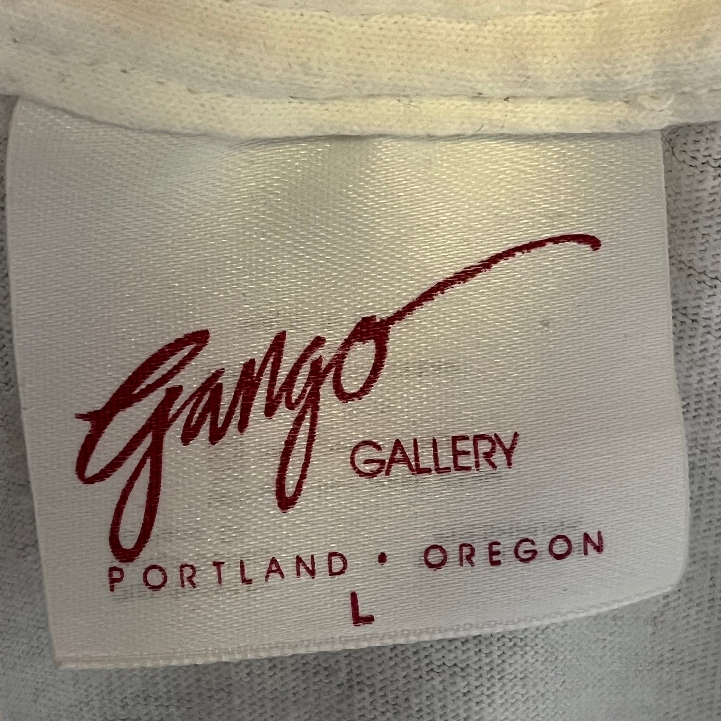 Vintage Early 90’s “Gango Gallery” Portland Oregon Art Tee- Sz Lg