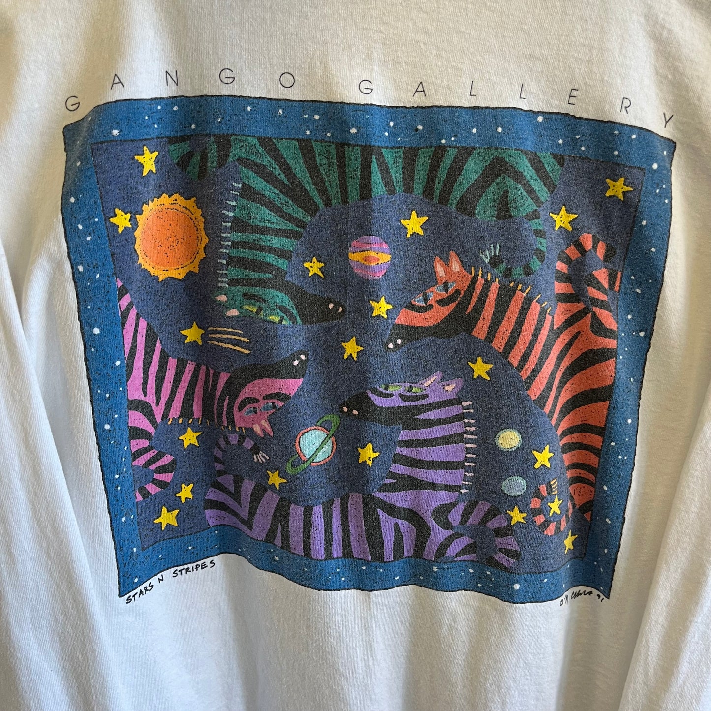 Vintage Early 90’s “Gango Gallery” Portland Oregon Art Tee- Sz Lg