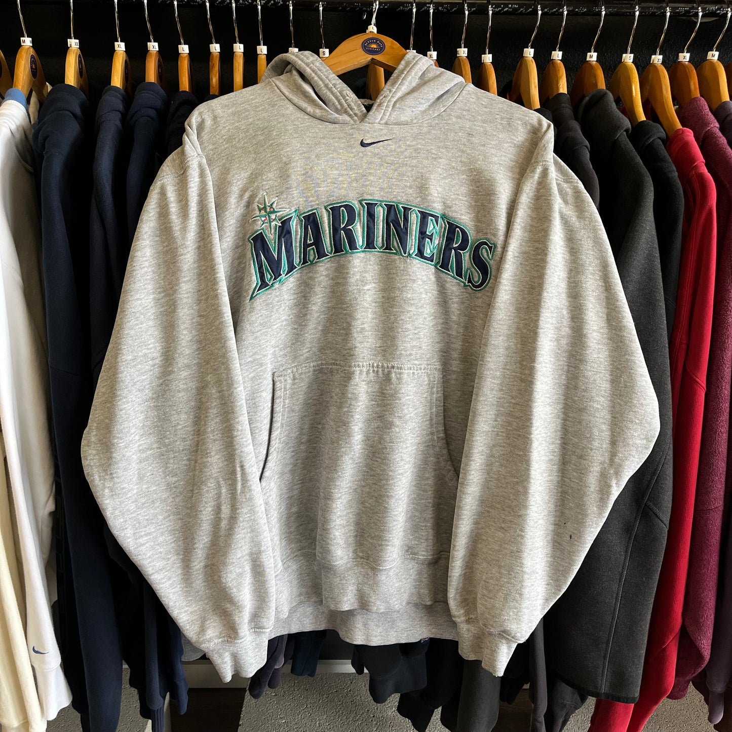 Vintage Nike x Mariners Lightly Distressed Hoodie- Sz Lg