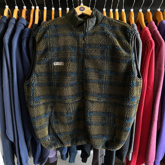 Vintage 90’s USA Made Columbia Deep Pile Fleece Vest- Sz XL