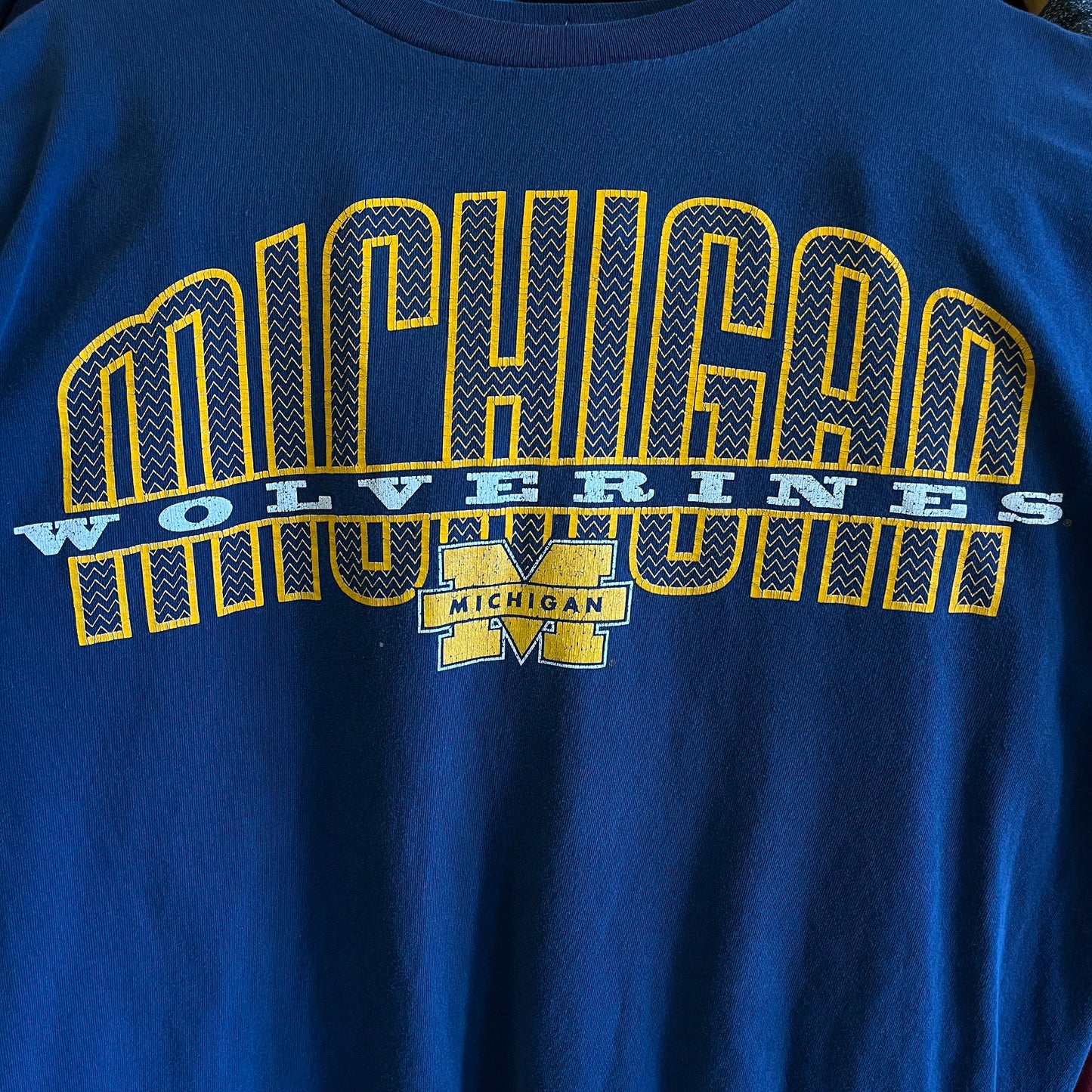 Vintage 90’s Starter Brand Michigan Collegiate Tee- Sz Lg