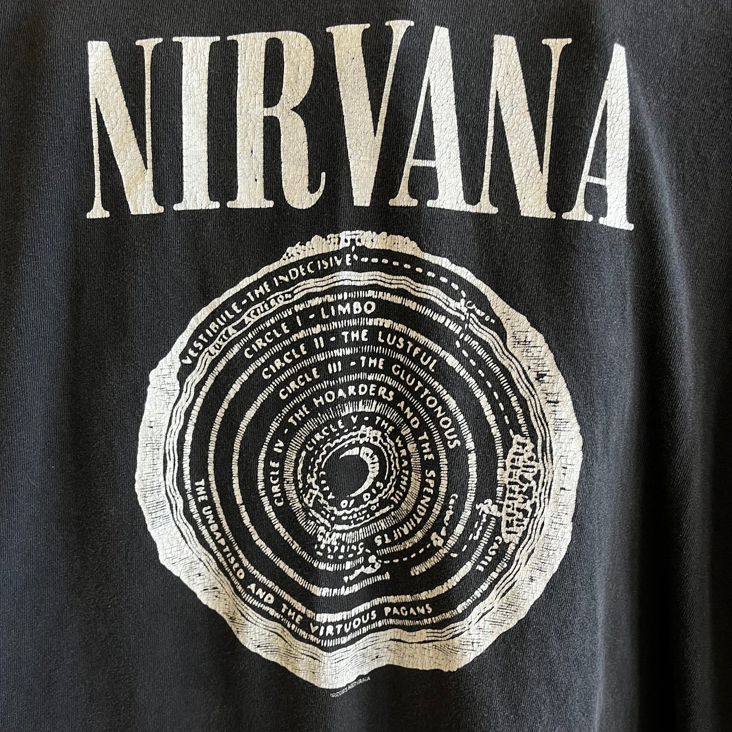 Rare Vintage Nirvana Dante’s Inferno Tee- Sz Med