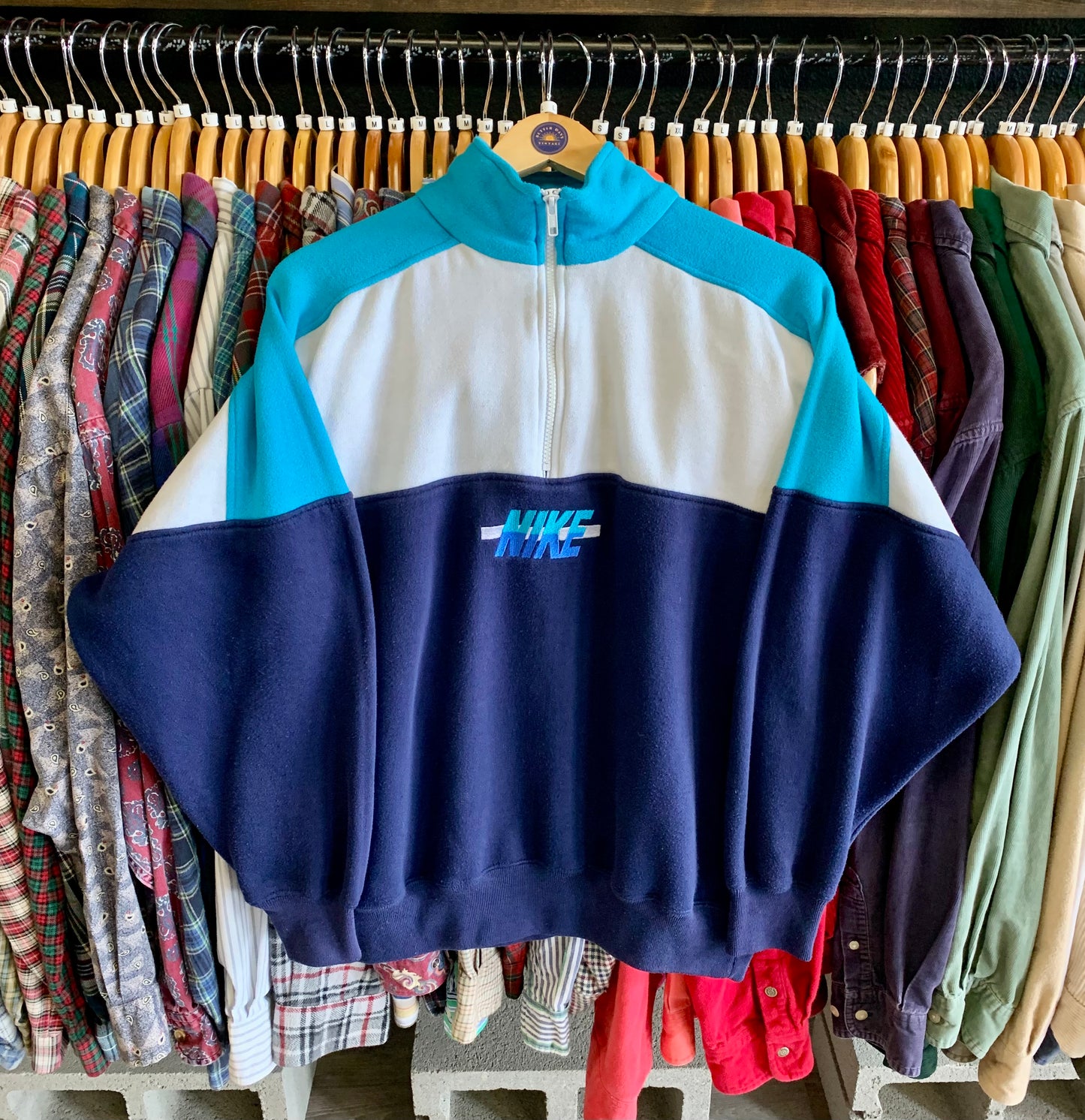 Vintage 80’s Nike Half Zip Sweatshirt- Sz Lg