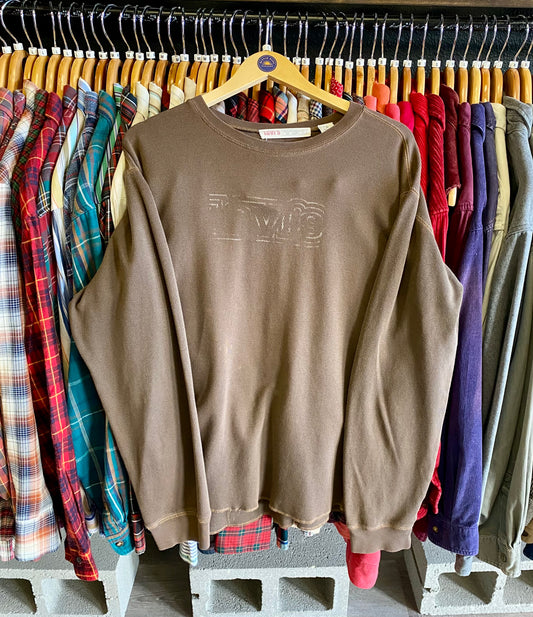 Lightly Distressed Vintage Levi’s Waffle Knit Thermal Shirt- Sz Lg