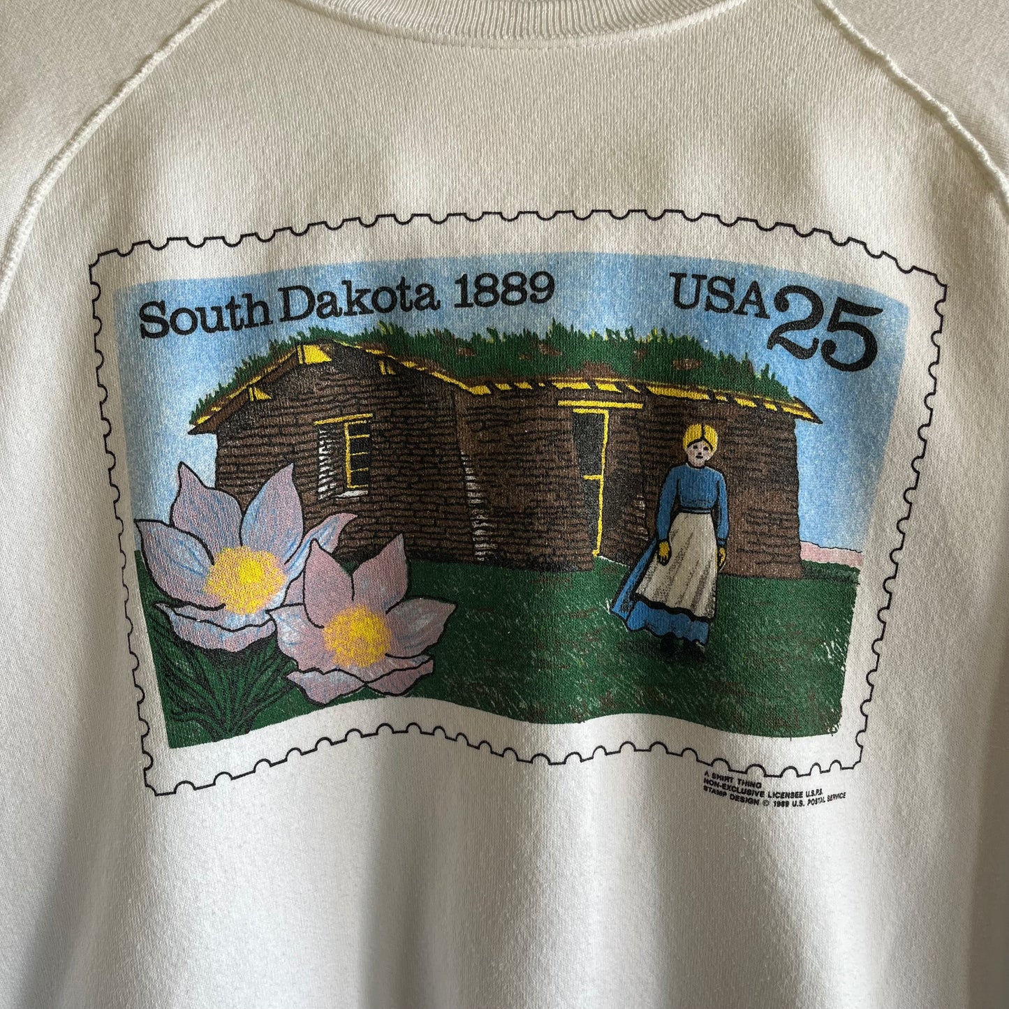 Vintage Late 80’s “Postage Stamp” Crewneck Sweatshirt- Sz XL