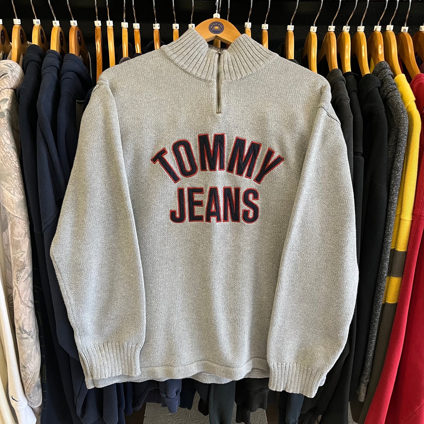 Vintage Tommy Hilfiger Quarter Zip Sweater- Sz Lg