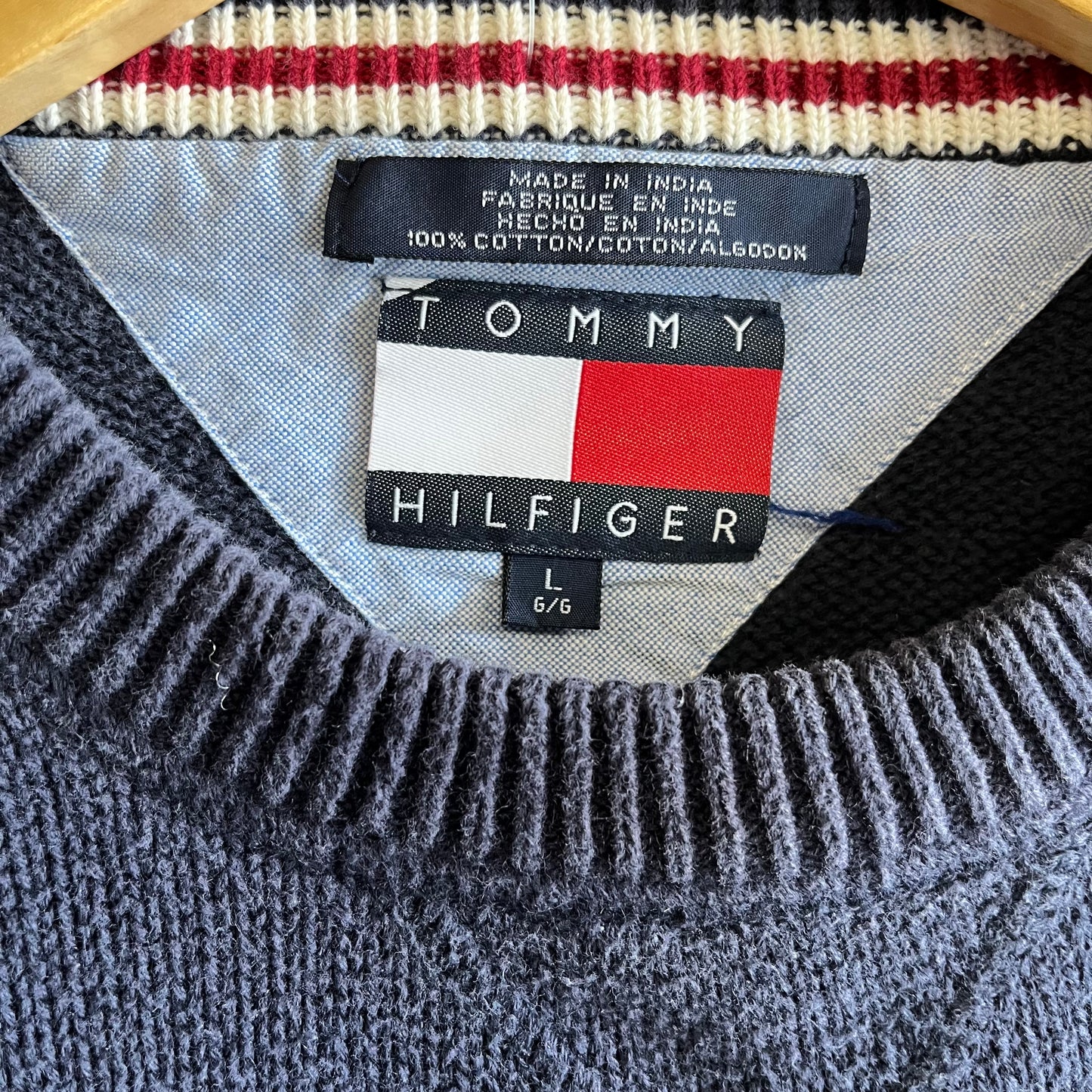 Vintage Tommy Hilfiger Knit Sweater- Sz Lg