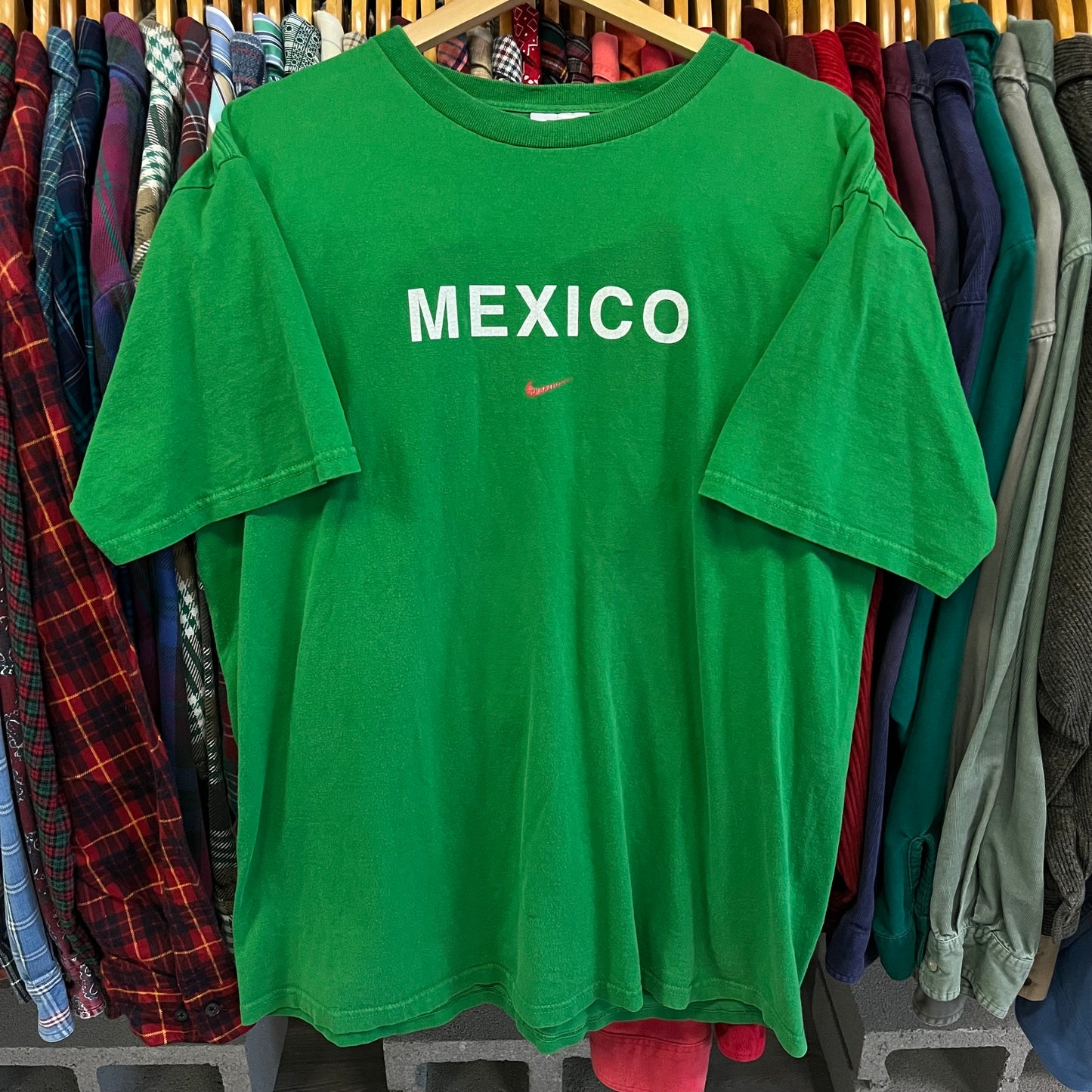 Vintage Nike Mexico Soccer Tee- Sz Lg
